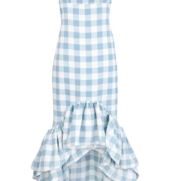 LA PALMA DRESS IN BLUE GINGHAM by Leal Daccarett (OTM Exclusive!) - Picture 3 of 6